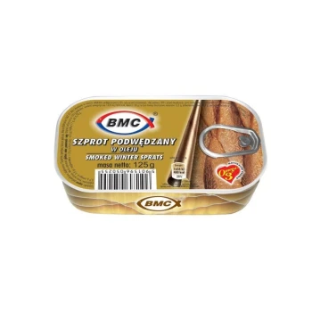 B.M.C szprot podwędzany winter w oleju 125 g