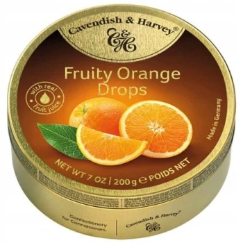 Cavendish & Harvey Travel Tin Orange Dropsy 200 g