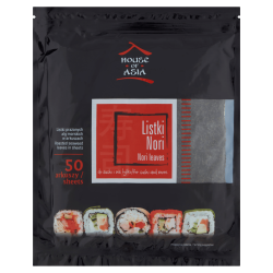 House of Asia Sushi Nori Listki prasowanych alg morskich 115 g (50 listków)