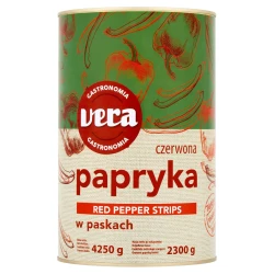Papryka czerwona konserwowa w paskach, w zalewie 4250/2300 g Vera