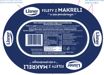 Filety z makreli w sosie pomidorowym Lisner 170 g