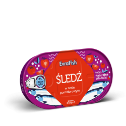 Evra śledź w sosie pomidorowym 170 g