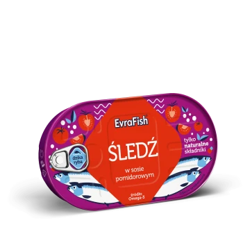 Evra śledź w sosie pomidorowym 170 g