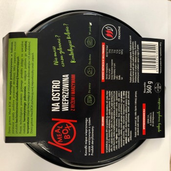Mealbox na ostro wieprzowina z ryżem i warzywami 360 g