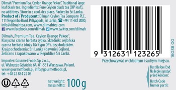 Dilmah herbata liść Orange Pekoe 100 g