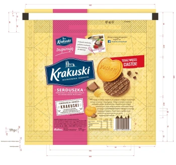 Bahlsen Krakuski serduszka w czekoladzie mlecznej 171 g