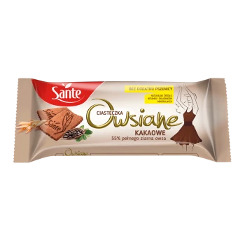 Sante ciasteczka owsiane NIEZŁE CIACHO kakaowe 150 g
