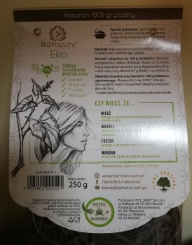 Bartolini makaron gryczany gniazdka nr 2 250 g