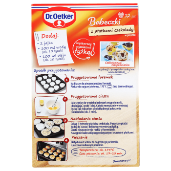 Dr. Oetker babeczki z płatkami czekoladowymi 300 g