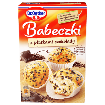 Dr. Oetker babeczki z płatkami czekoladowymi 300 g