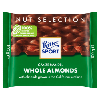 Ritter Czekolada Mleczna z Całymi Migdałami 100 g