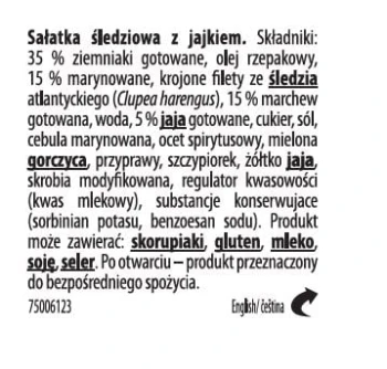 Lisner sałatka śledziowa z jajkiem 140 g