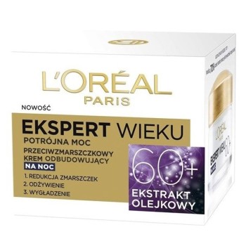 L'Oréal Paris Ekspert Wieku 60+ Przeciwzmarszczkowy krem odbudowujący na dzień 50 ml