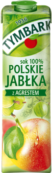 Tymbark Sok 100% Polskie Jabłka z Agrestem 1l