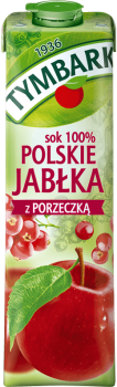 Tymbark Sok 100% Polskie Jabłka z Czerwoną Porzeczką 1l