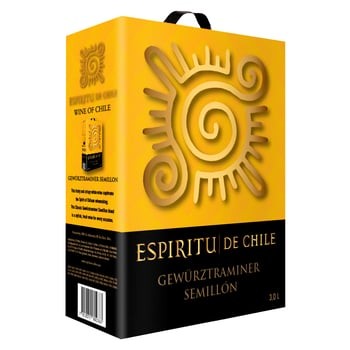 'Bag-in-box Espiritu de Chile Gewurztraminer & Semillion 3L