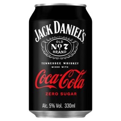 'Jack Daniel's Tennessee Whiskey mixed with Coca Cola Zero 5% Vol. 330ml