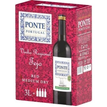 'Ponte Portugal BiB Wino Czerwone Półwytrawne 3 litry