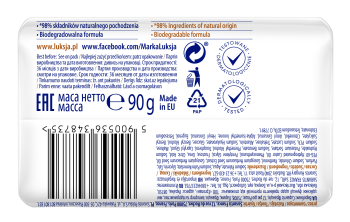 Luksja Creamy & Soft Kremowe mydło w kostce Mleczko bawełniane i Prowitamina B5 90 g