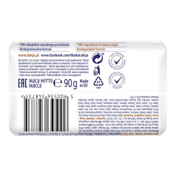 Luksja Creamy & Soft Kremowe mydło w kostce Mleczko bawełniane i Prowitamina B5 90 g