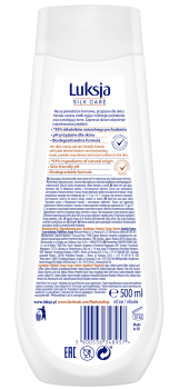 Luksja Silk Care Kremowy żel pod prysznic Olej arganowy i Mleczko migdałowe 500 ml