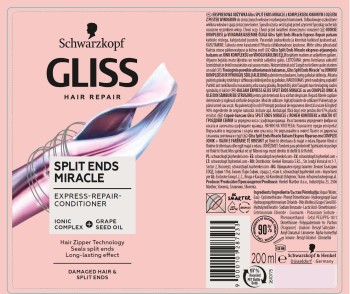 Gliss Kur Split Ends Miracle Express Repair Conditioner odżywka do włosów 200 ml
