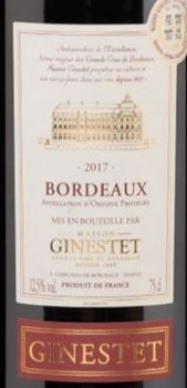 'Ginestet Aoc Bordeaux Czerwony Wytrawny 750 ml
