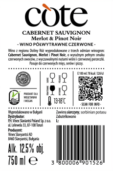 'Cote Red Semi Dry 0,75l