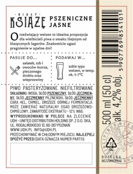 'Piwo Biały Książę 500 ml, butelka