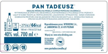 'Wódka Pan Tadeusz 700 ml 40%