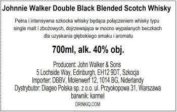 'Whisky Johnnie Walker Double Black Label 40% 700 ml