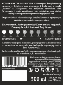 'Komes Porter Malinowy 500 ml