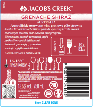 'Wino Jacob's Creek Shiraz Grenache 750 ml