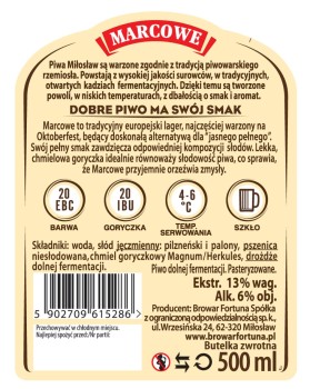 'Miłosław Marcowe 500 ml butelka zwrotna
