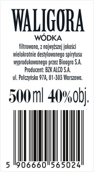 'Wódka Waligóra 40% 500ml
