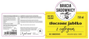 Bracia Sadownicy tłoczone jabłko z cytryną 750 ml
