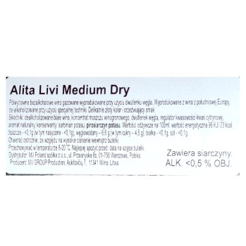 'Alita Classic non Alcoholic Medium Dry 0,75l <,0,5%