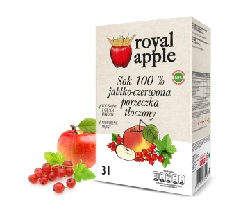 sok jabłko-czerwona porzeczka NFC Royal apple tłoczony 3l