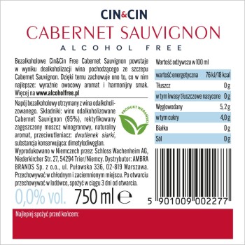 'Cin&Cin Free Cabernet Sauvignon 0,75L