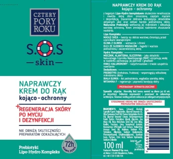 Krem do rąk Cztery Pory Roku Naprawczy Kojąco Ochronny 300ml