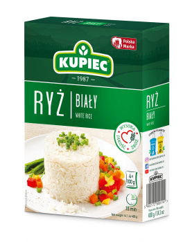 Kupiec Ryż biały długoziarnisty 400 g (4 torebki)