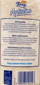Papier toaletowy Foxy Artistico 8 rolek brzoskwiniowy