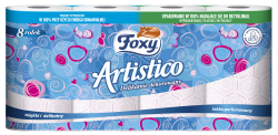 Papier toaletowy Foxy Artistico 8 rolek różowy