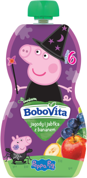 Bobovita Mus po 6 miesiącu Jagody i Jabłka z Bananem 100 g