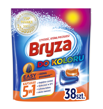 Bryza Easy Ironing 5w1 kapsułki do prania koloru 38 szt.