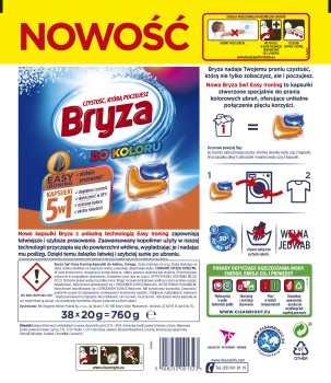 Bryza Easy Ironing 5w1 kapsułki do prania koloru 38 szt.