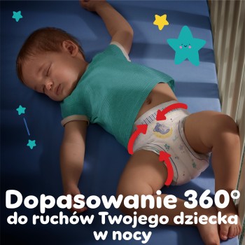 Pampers Night Pants Pieluchomajtki, rozmiar 6, 19 sztuk, 15kg+