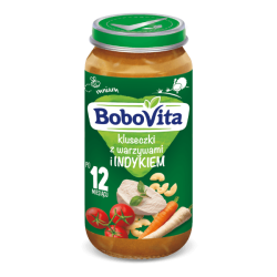 Obiadek kluseczki z warzywami i indykiem po 12 miesiącu BoboVita 250g