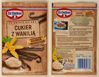 Dr. Oetker Ze świata natury Cukier z wanilią 12 g