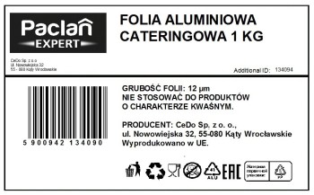 Paclan Folia aluminiowa Cateringowa 15 mic 1 kg
